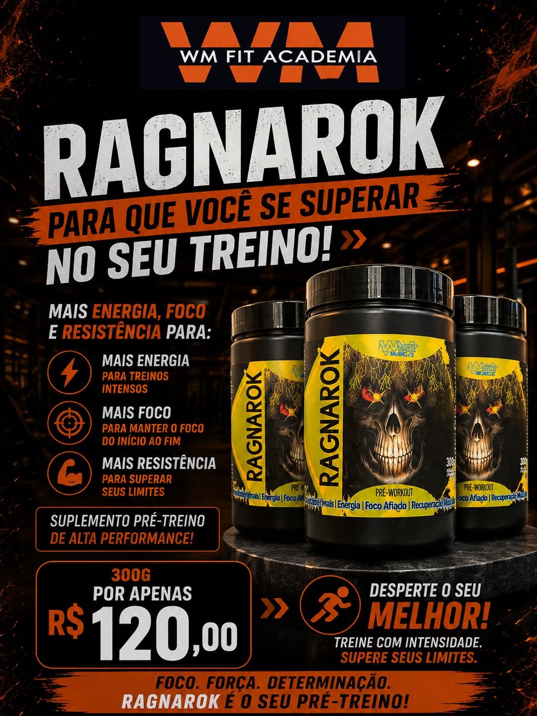 Promoção Whey+Creatina WM Fit Academia